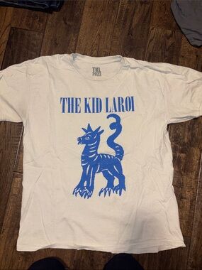 The Kid Laroi EOTW TOUR White Short Sleeve Tee with Blue Graphic